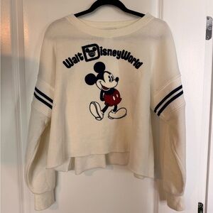 Disney Cream and Navy Mickey Mouse Pullover